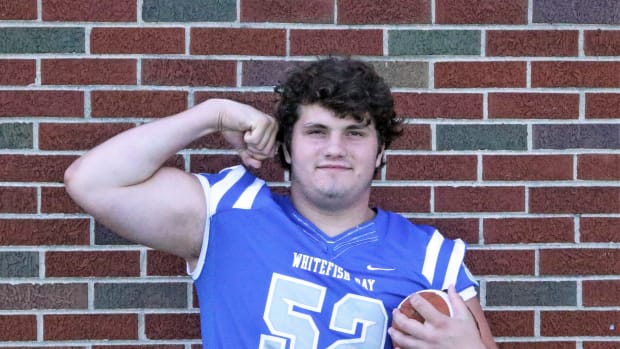 Whitefish Bay offensive lineman Joe Brunner (Credit: Curt Hogg / Now News Group via Imagn Content Services, LLC)